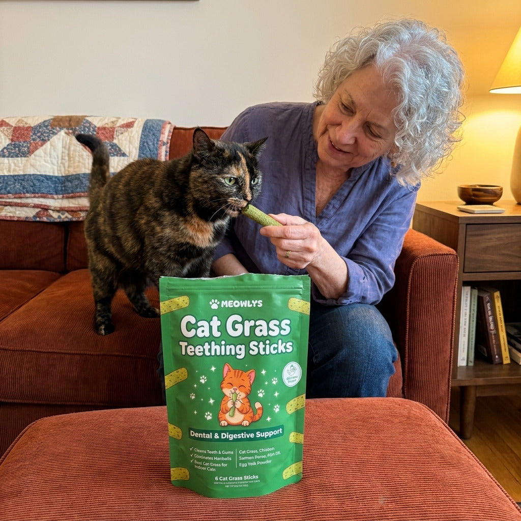 Cat Grass Teething Sticks (Free Today)