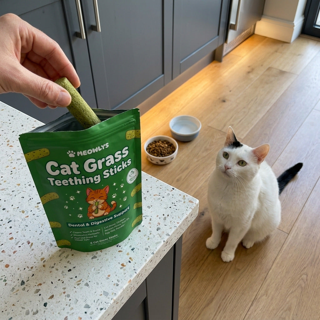 Cat Grass Teething Sticks (Free Today)
