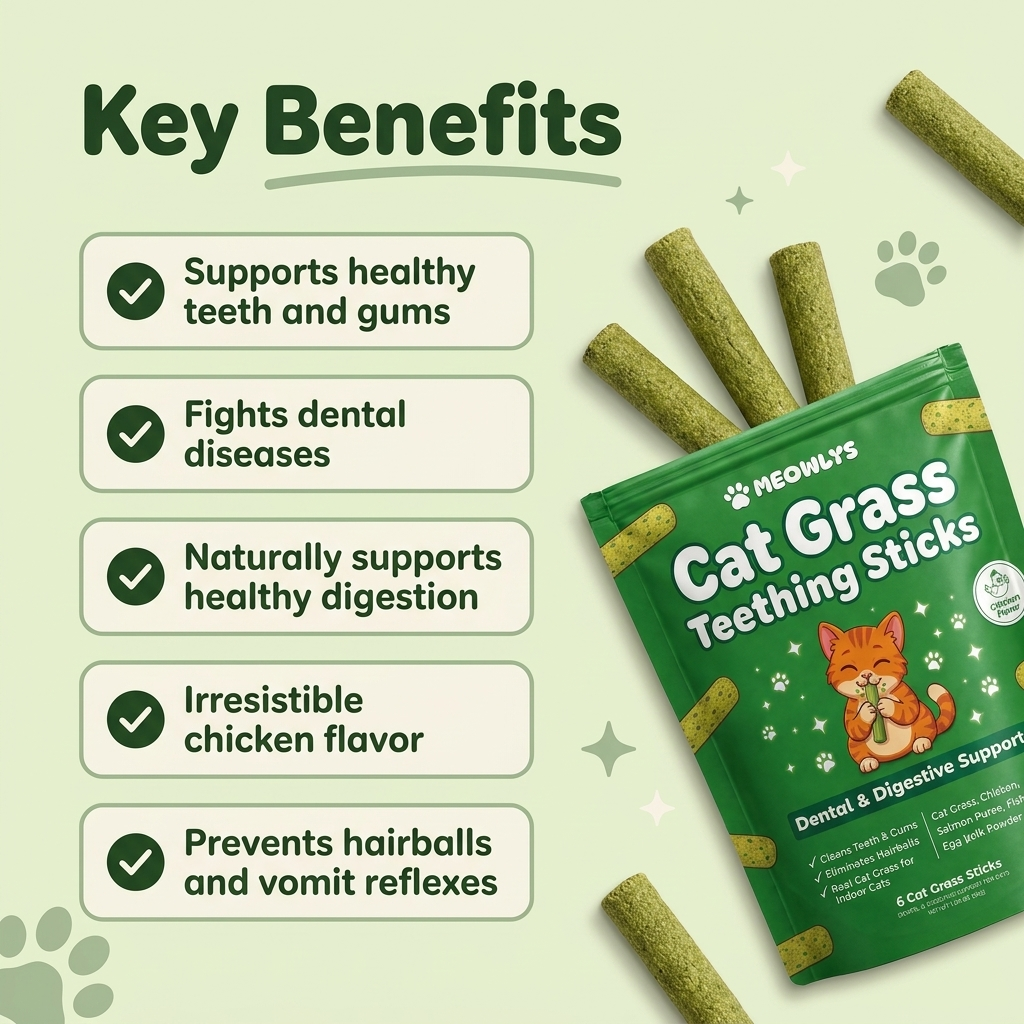 Cat Grass Teething Sticks (Free Today)