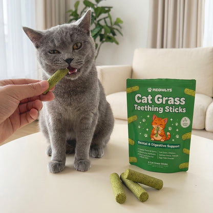 Cat Grass Teething Sticks (Free Today)